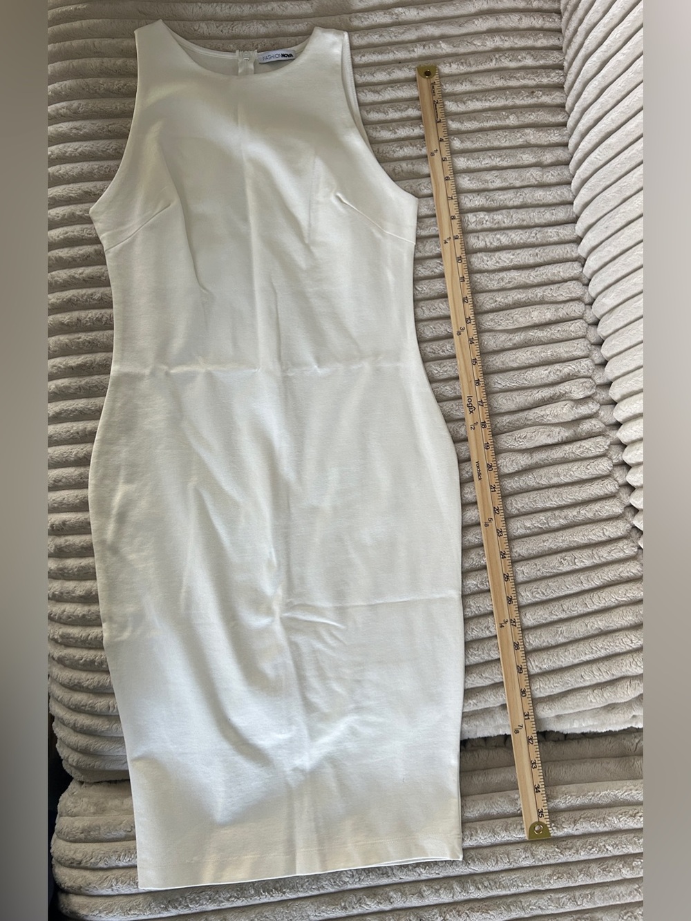 Fashion nova cream Sleeveless bondage Dress